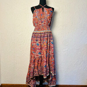 NWT! 100% Silk Sun Dress, Super Flowy, Gorgeous and NWT! Size L, P2P -20”